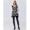 imageZeagoo Womens Sweater Vest 2025 Oversized Sleeveless V Neck Pullovers with Pocket Knitted Fall OutfitsBlack Argyle