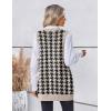 imageZeagoo Womens Sweater Vest 2025 Oversized Sleeveless V Neck Pullovers with Pocket Knitted Fall OutfitsBlack Houndstooth