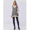 imageZeagoo Womens Sweater Vest 2025 Oversized Sleeveless V Neck Pullovers with Pocket Knitted Fall OutfitsBlack Houndstooth