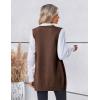 imageZeagoo Womens Sweater Vest 2025 Oversized Sleeveless V Neck Pullovers with Pocket Knitted Fall OutfitsBrown