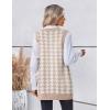 imageZeagoo Womens Sweater Vest 2025 Oversized Sleeveless V Neck Pullovers with Pocket Knitted Fall OutfitsKhaki Houndstooth