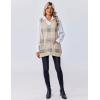 imageZeagoo Womens Sweater Vest 2025 Oversized Sleeveless V Neck Pullovers with Pocket Knitted Fall OutfitsKhaki Plaid