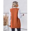 imageZeagoo Womens Sweater Vest 2025 Oversized Sleeveless V Neck Pullovers with Pocket Knitted Fall OutfitsOrange