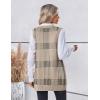 imageZeagoo Womens Sweater Vest 2025 Oversized Sleeveless V Neck Pullovers with Pocket Knitted Fall OutfitsWhite Plaid