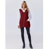 imageZeagoo Womens Sweater Vest 2025 Oversized Sleeveless V Neck Pullovers with Pocket Knitted Fall OutfitsWine Red