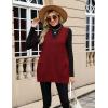 imageZeagoo Womens Sweater Vest 2025 Oversized Sleeveless V Neck Pullovers with Pocket Knitted Fall OutfitsWine Red