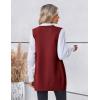 imageZeagoo Womens Sweater Vest 2025 Oversized Sleeveless V Neck Pullovers with Pocket Knitted Fall OutfitsWine Red