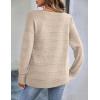 imageZeagoo Womens Sweaters Cute Long Sleeve Off The Shoulder Pullover Tops Hollow Out Crochet Dressy Casual OutfitsAdark Apricot