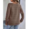 imageZeagoo Womens Sweaters Cute Long Sleeve Off The Shoulder Pullover Tops Hollow Out Crochet Dressy Casual OutfitsAdark Brown