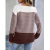 imageZeagoo Womens Sweaters Cute Long Sleeve Off The Shoulder Pullover Tops Hollow Out Crochet Dressy Casual OutfitsColorblock 284
