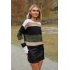 imageZeagoo Womens Sweaters Cute Long Sleeve Off The Shoulder Pullover Tops Hollow Out Crochet Dressy Casual OutfitsMultigreen