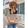 imageZeagoo Womens Sweaters Fall 2025 Long Sleeve Knit Pullover V Neck Lightweight Crochet Sweater Tops Dressy CasualColorblock Jh395