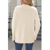 imageZeagoo Womens Sweaters Loose Knit Side Button 2025 Fall Fashion Trendy Casual Pullover Tops ClothesApricot