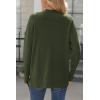 imageZeagoo Womens Sweaters Loose Knit Side Button 2025 Fall Fashion Trendy Casual Pullover Tops ClothesArmy Green