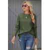 imageZeagoo Womens Sweaters Loose Knit Side Button 2025 Fall Fashion Trendy Casual Pullover Tops ClothesArmy Green