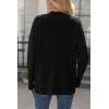 imageZeagoo Womens Sweaters Loose Knit Side Button 2025 Fall Fashion Trendy Casual Pullover Tops ClothesBlack