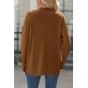 imageZeagoo Womens Sweaters Loose Knit Side Button 2025 Fall Fashion Trendy Casual Pullover Tops ClothesBrown