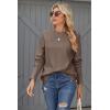imageZeagoo Womens Sweaters Loose Knit Side Button 2025 Fall Fashion Trendy Casual Pullover Tops ClothesNutmeg