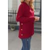 imageZeagoo Womens Sweaters Loose Knit Side Button 2025 Fall Fashion Trendy Casual Pullover Tops ClothesRed