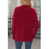 imageZeagoo Womens Sweaters Loose Knit Side Button 2025 Fall Fashion Trendy Casual Pullover Tops ClothesRed