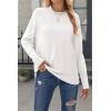imageZeagoo Womens Sweaters Loose Knit Side Button 2025 Fall Fashion Trendy Casual Pullover Tops ClothesWhite