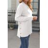 imageZeagoo Womens Sweaters Loose Knit Side Button 2025 Fall Fashion Trendy Casual Pullover Tops ClothesWhite
