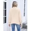 imageZeagoo Womens Turtleneck Sweater 2025 Fall Winter Chunky Knit Sweaters Casual Side Slit Pullover Jumper TopBeige
