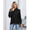 imageZeagoo Womens Turtleneck Sweater 2025 Fall Winter Chunky Knit Sweaters Casual Side Slit Pullover Jumper TopBlack
