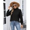 imageZeagoo Womens Turtleneck Sweater 2025 Fall Winter Chunky Knit Sweaters Casual Side Slit Pullover Jumper TopBlack