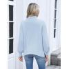 imageZeagoo Womens Turtleneck Sweater 2025 Fall Winter Chunky Knit Sweaters Casual Side Slit Pullover Jumper TopBlue