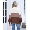 imageZeagoo Womens Turtleneck Sweater 2025 Fall Winter Chunky Knit Sweaters Casual Side Slit Pullover Jumper TopColorblock 284