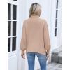 imageZeagoo Womens Turtleneck Sweater 2025 Fall Winter Chunky Knit Sweaters Casual Side Slit Pullover Jumper TopKhaki