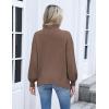 imageZeagoo Womens Turtleneck Sweater 2025 Fall Winter Chunky Knit Sweaters Casual Side Slit Pullover Jumper TopNutmeg