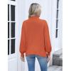 imageZeagoo Womens Turtleneck Sweater 2025 Fall Winter Chunky Knit Sweaters Casual Side Slit Pullover Jumper TopOrange