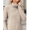 imageZeagoo Womens Turtleneck Sweater Fall Winter 2025 Long Sleeve Chunky Knitted Trendy Pullover TopsDark Apricot
