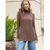 imageZeagoo Womens Turtleneck Sweater Fall Winter 2025 Long Sleeve Chunky Knitted Trendy Pullover TopsNutmeg