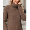 imageZeagoo Womens Turtleneck Sweater Fall Winter 2025 Long Sleeve Chunky Knitted Trendy Pullover TopsNutmeg
