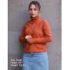 imageZeagoo Womens Turtleneck Sweater Fall Winter 2025 Long Sleeve Chunky Knitted Trendy Pullover TopsRust Red