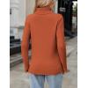 imageZeagoo Womens Turtleneck Sweater Fall Winter 2025 Long Sleeve Chunky Knitted Trendy Pullover TopsRust Red