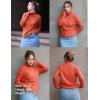imageZeagoo Womens Turtleneck Sweater Fall Winter 2025 Long Sleeve Chunky Knitted Trendy Pullover TopsRust Red