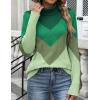 imageZeagoo Womens Turtleneck Sweater Fall Winter 2025 Long Sleeve Chunky Knitted Trendy Pullover TopsVgreen