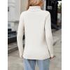 imageZeagoo Womens Turtleneck Sweater Fall Winter 2025 Long Sleeve Chunky Knitted Trendy Pullover TopsWhite