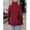 imageZeagoo Womens Turtleneck Sweater Fall Winter 2025 Long Sleeve Chunky Knitted Trendy Pullover TopsWine Red