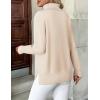 imageZeagoo Womens Turtleneck Sweater Long Sleeve Spilt Hem Casual Knit Pullover Chunky Fall Winter Jumper Top 2025Beige