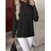 imageZeagoo Womens Turtleneck Sweater Long Sleeve Spilt Hem Casual Knit Pullover Chunky Fall Winter Jumper Top 2025Black