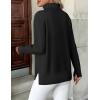 imageZeagoo Womens Turtleneck Sweater Long Sleeve Spilt Hem Casual Knit Pullover Chunky Fall Winter Jumper Top 2025Black