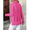 imageZeagoo Womens Turtleneck Sweater Long Sleeve Spilt Hem Casual Knit Pullover Chunky Fall Winter Jumper Top 2025Hot Pink