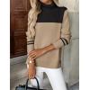 imageZeagoo Womens Turtleneck Sweater Long Sleeve Spilt Hem Casual Knit Pullover Chunky Fall Winter Jumper Top 2025Jh487