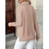 imageZeagoo Womens Turtleneck Sweater Long Sleeve Spilt Hem Casual Knit Pullover Chunky Fall Winter Jumper Top 2025Khaki