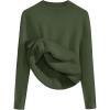imageZeagoo Womens Fleece Sherpa Lined Sweater Mock Neck Long Sleeve Thermal Shirt 2025 Fall Winter Fuzzy Knit Jumper Tops SXXLArmy Green